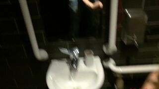 Anal And Oral Pleasure Into Public Restaurant Shitter With A Client - 5 image