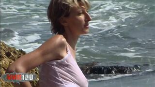 Anal fuck at the beach with the glamorous French mother I'd like to fuck Estelle Clark - 3 image
