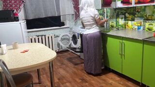 Stepmom is standing in the kitchen and wishes anal sex for her aged and large wazoo - 2 image