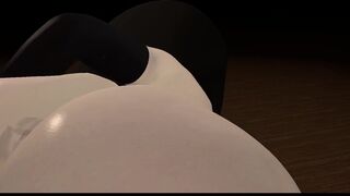 3D VR animation art video game Virt a Mate anime cartoon. The witch in the hat lured a little cutie to her and persuaded her to participate in anal fisting, it's valuable that the angel has a miniature fist. - 5 image