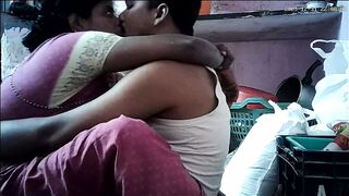 Indian wife romantic kissing ass - 1 image