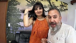 Leticia Cortes in her first time filming debut at the mansion