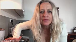 Hot fisting experience in the kitchen in private