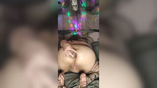 Halloween Special black lipstick solo anal fuck with big clear dildo - 12 image