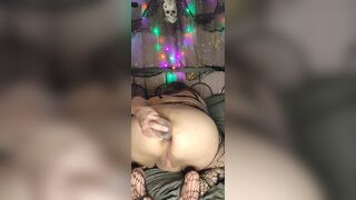 Halloween Special black lipstick solo anal fuck with big clear dildo - 15 image