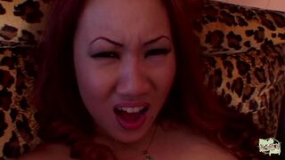 Anal Dicking for Beautiful Asian Yummy Mummy in a Stockings