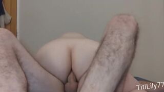 She impales herself to get anal and hits him hard