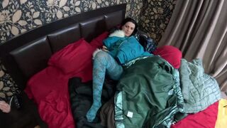 Several shiny down-jackets used for fucking and masturbating 267 - 13 image