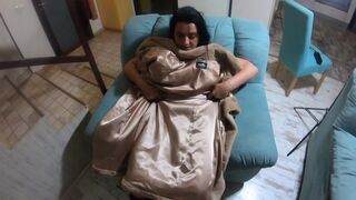 Romantic fucking and cum play on a fur-coat linner 268- preview