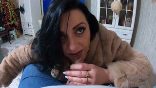 Romantic fucking and cum play on a fur-coat linner 268- preview