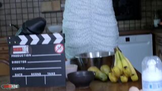 Crazy and messy anal sex in the kitchen with Alice Maze and Terry Kemaco