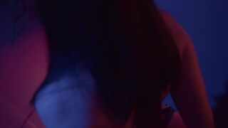 Perverted husband pissing on face his girl's and ass to mouth fuck her. - 1 image