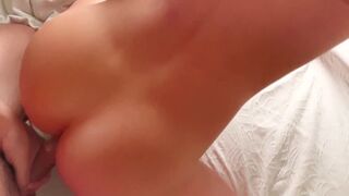 While she squirts from the anal, he cums twice in a row