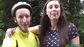 Watch this classy European MILF in stockings get her ass creamed in hardcore doggystyle action - 1 image