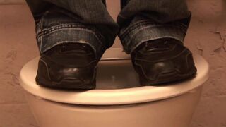 Stepson pounds Magda Polak in a public restroom, cums hard and swallows every drop - 2 image