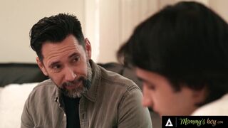 Stepmom Dana Vespoli and stepson Elias Cash take turns getting double penetrated in wild threesome with big tits and tattoos - 3 image