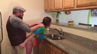 Anal Surprise for Preggy Mother I'd Like To Fuck in Kitchen Step Mother and Son Taboo - BunnieAndTheDude - 6 image
