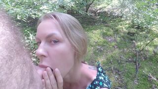 Hawt Wife Public Anal Sex in Sunny Forest. Handcuffs Oral Pleasure and Engulfing Cocks. 1st Time Public. - 3 image