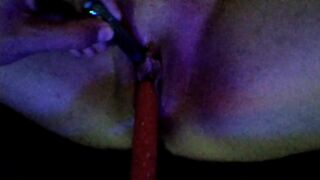 Glow Stick, Fake Penis, Fingers, Head! I make this mother I'd like to fuck Squirt Groan and Cum Multiple Times - 2 image
