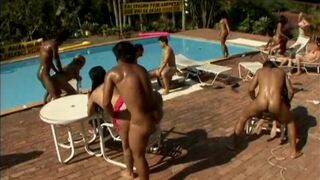 Poolside cock outdoors for this hawt silly latin babe whores - 4 image