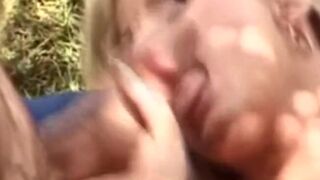 Blond Wife Outdoor Gang Group Sex Dream Enjoyment Session Pont Of Time - 9 image