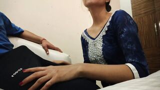 Indian Desi Bhabhi seduces electrician whilst that guy is repairing. Vagina fuck hard in hindi audio Repair waale ne kiya - 1 image