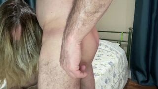 Wife likes engulfing cock and getting her gazoo widen - 3 image